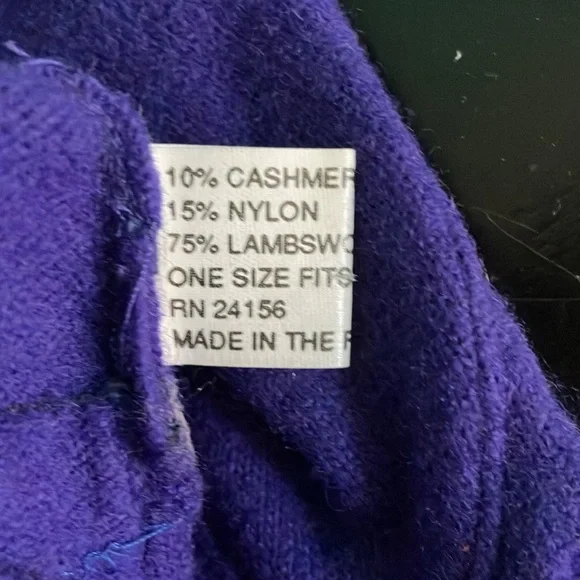 Wool Purple Dress Gloves - Picture 3 of 4